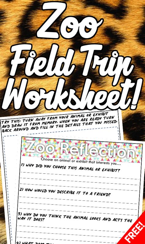 Zoo Field Trip Questions Worksheet Free Field Trip Worksheets