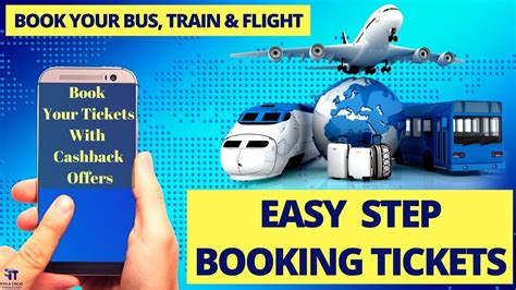 how to book train tickets bus tickets flight tickets from mobile youtube