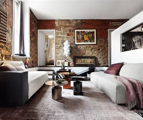 10 Brick Walls Living Room Interior Design Ideas