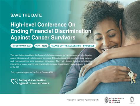 Save The Date High Level Conference On Ending Financial Discrimination Against Cancer