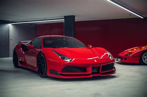 Fonds Decran Ferrari Gtb Novitec Rosso 488 Rouge Voitures Télécharger