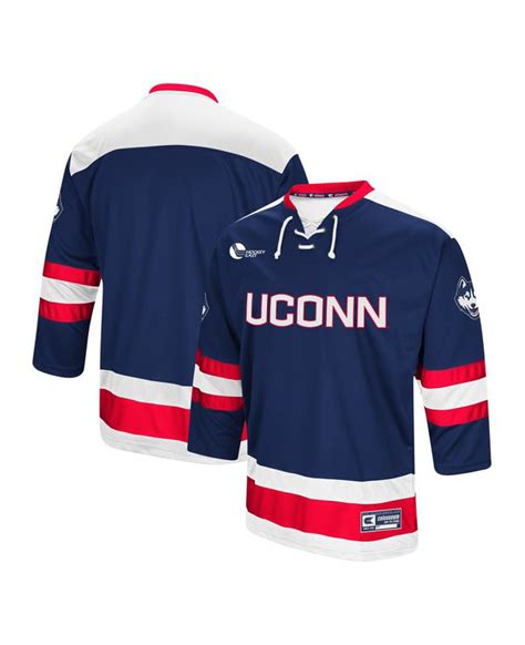 Mens Colosseum Uconn Huskies Navy Hockey Jersey