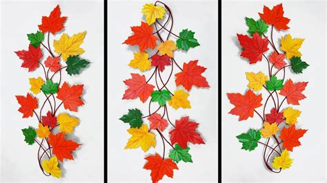 Awesome Wall Hanging With Art Paper Autumn Leafartificial Leaf