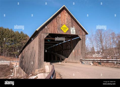 The Lincoln Covered Bridge Known For Its Unusual Green Roof Located
