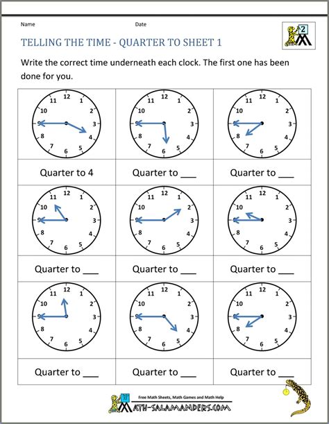 Math Time Worksheets For 1st Grade Worksheet Resume Examples
