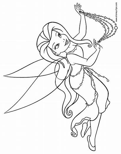 Fairy Coloring Pages Tinkerbell Disney Silvermist Printable