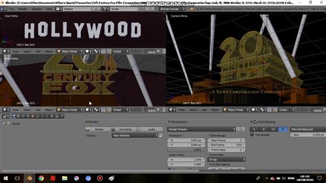 Make A 20th Century Fox Logo In Blender 279b Updated Version Youtube