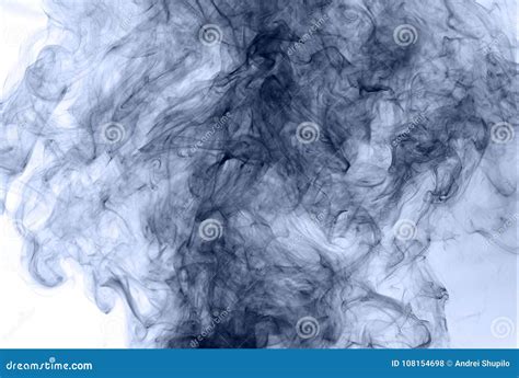 Blue Smoke On A White Background Inversion Stock Photo Image Of Mist