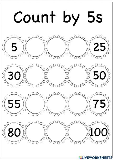 Skip Counting By 5s Worksheet