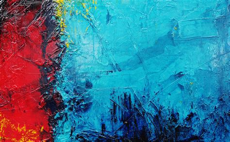 Red Oxygen 160cm X 100cm Blue Red Abstract Painting Sold Mts