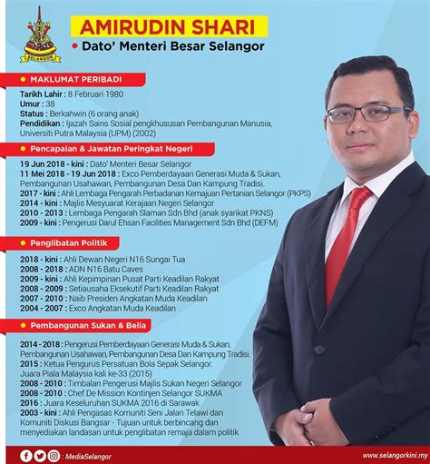 If your company is hiring, contact us now! 5 Fakta Tentang Menteri Besar Selangor Amirudin Shari Yang ...