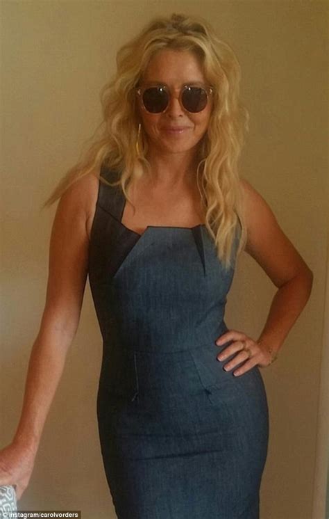 Carol Vorderman Glows With Blonde Hair And Slim Figure On Miami Holiday