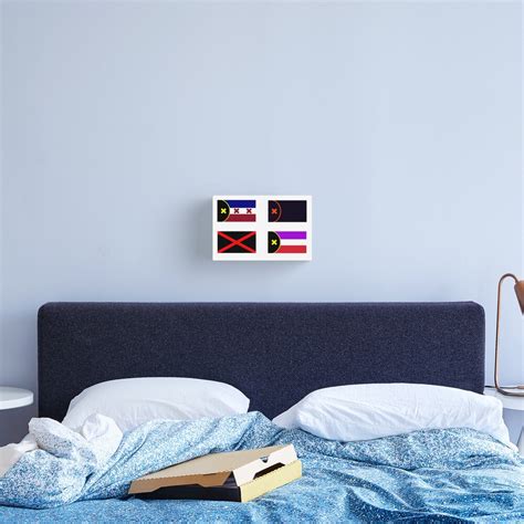 Sticker Pack Of Lmanberg And Manberg Flags Dream Smp Canvas Print