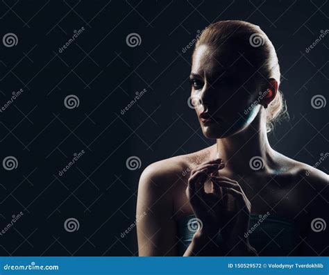 Girl With Fashionable Makeup Stock Photo Image Of Erotic Stylish