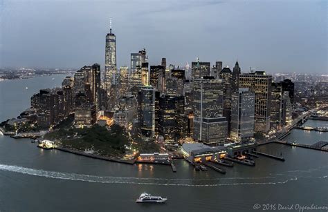 Lower Manhattan Skyline At Night Aerial View In New York C Flickr