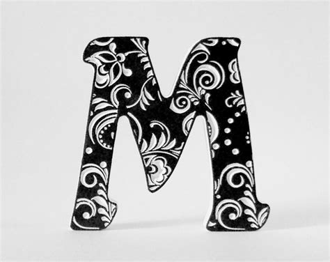Items Similar To Letters M Wall Decoration Letter Art Wooden Letters