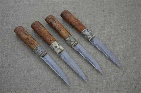Slavic Knives With Sheaths From Sowinki Poland Historical Knives