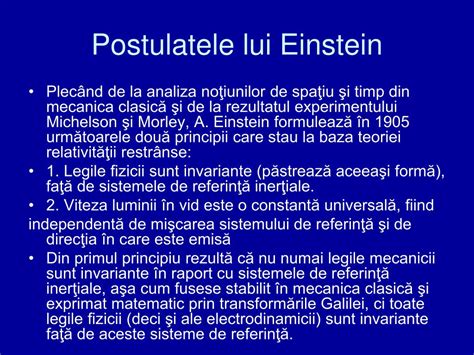 Ppt Teoria RelativitĂŢii RestrÂnse Powerpoint Presentation Free