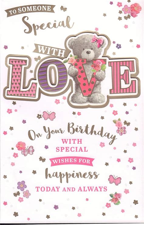 Someone Special Birthday Card To Someone Special With Love Large