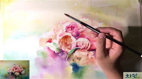 Watercolor Painting Demonstration Of The Flower 힐링이 되는 수채화 꽃 그리기 Youtube