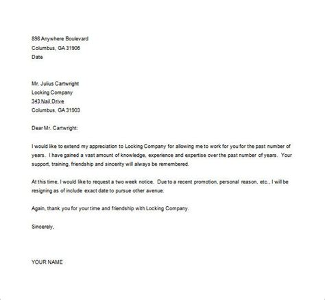 resign letter sample word   docx resignation