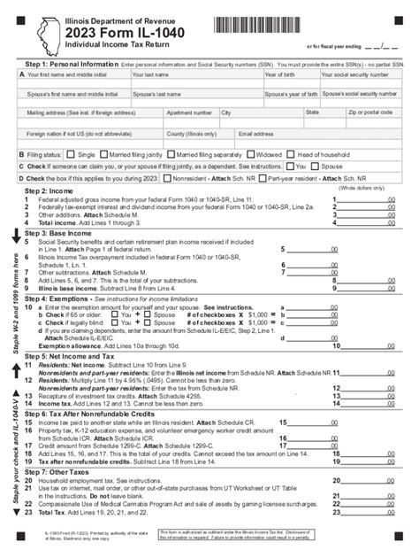 State Of Illinois Taxes 2023 2024 Form Fill Out And Sign Printable