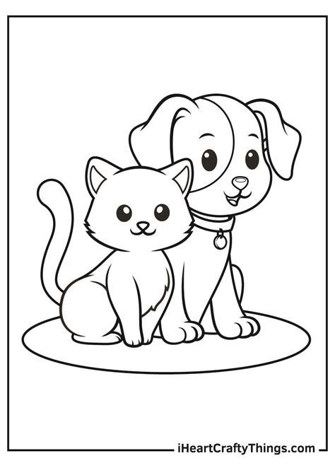 Dog And Cat Coloring Pages In 2023 Dog Coloring Book Puppy Coloring