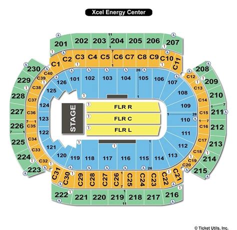 Xcel Energy Seating Chart With Seat Numbers
