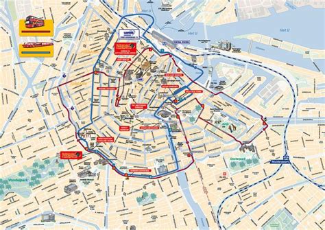 Map Of Amsterdam Hop On Hop Off Bus Tour With City Sightseeing