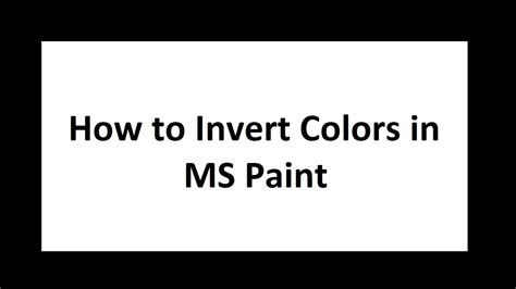 You can make some changes in registry editor to stop colors inversion on windows 10. How to Invert Colors in Paint on Windows 10 - Quick/Easy ...