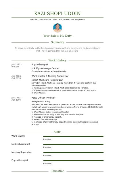 physiotherapist resume  cover letter  resume