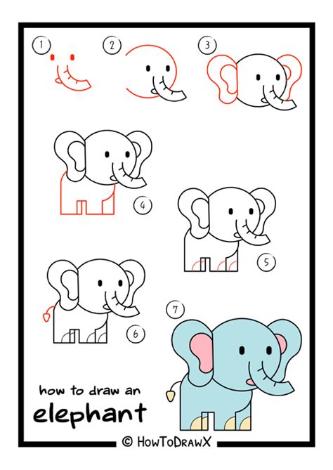Drawing Lesson 18 How To Draw An Elephant Step By Step Watch Drawing