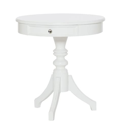 Lynn Haven Dover White Round Accent Table 416 916 Hammary