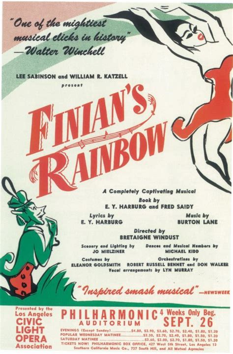 Broadway Musical Time Machine Looking Back At Finians Rainbow — Mark