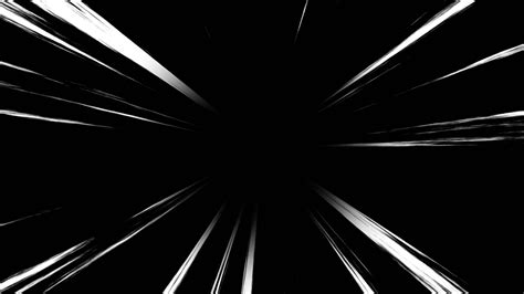 Anime Speed Line Background Animation On Black Radial Comic Light