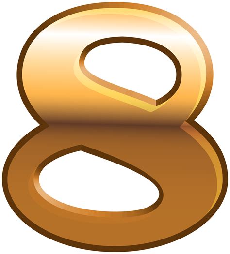 Gold Style Number Eight Png Clip Art Image Gallery Yo