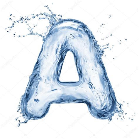 Letra Del Alfabeto De Agua — Foto De Stock © Irochka 7543340