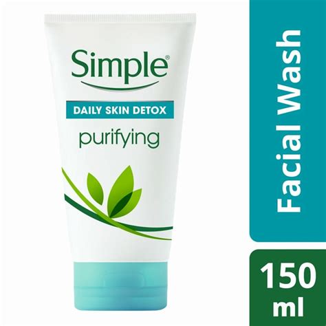 Simple Daily Skin Detox Purifying Face Wash 3 X 150ml Feelunique