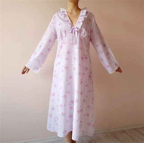 Vintage Nightgown Xl French Nightgown Lavender Nightgown Etsy