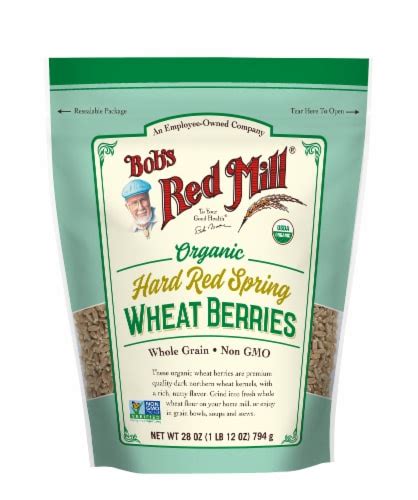 Bobs Red Mill Organic Hard Red Spring Wheat Berries 28 Oz King Soopers