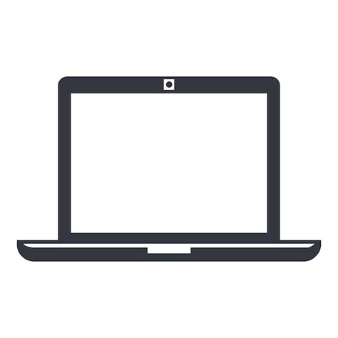 Premium Vector Vector Black Silhouette Icon Laptop Pc