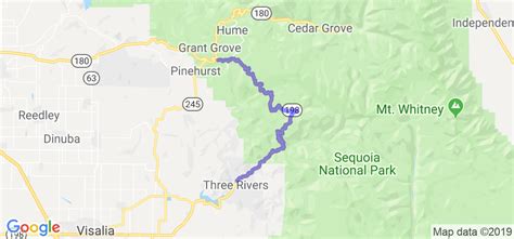 Highway 198 Sequoia National Park Route Ref 34792 Motorcycle Roads