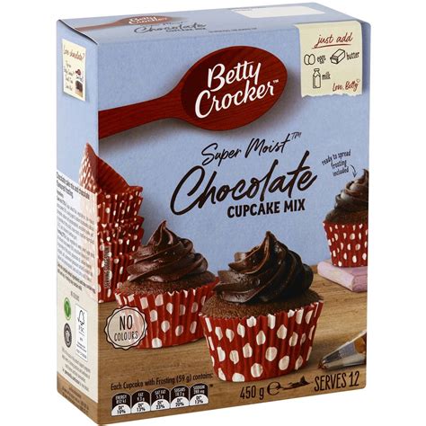 Betty Crocker Chocolate Cupcake Mix Cupcake Mix 450g Woolworths