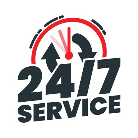 24 Hour Service Everyday Badge Style 2 13569345 Vector Art At Vecteezy