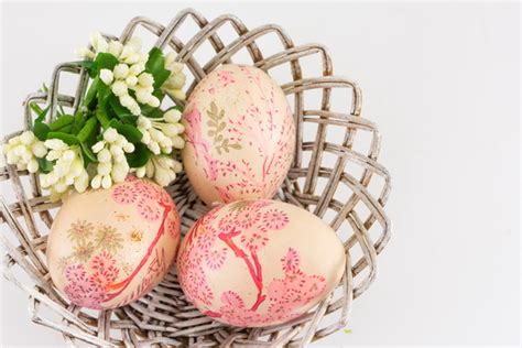 Hand Painted Easter Eggs In The Basket Stock Photo 03 Free Download