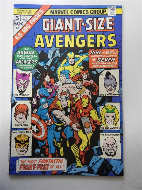 Giant Size Avengers 5 1975 Vf Condition Comic Books Bronze Age
