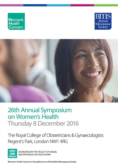 Whcs 26th Annual Symposium On Womens Health Womens Health Concern