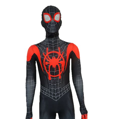 Miles Morales Spider Man Cosplay Costume Spiderman Zentai Suit For