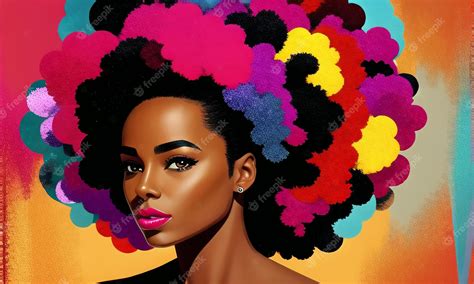 premium photo black woman portrait abstract art powerful lady empowerment black lives matter