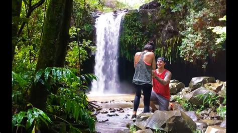 Maui Secret Waterfall Proposal Youtube